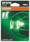 Osram KFZ-Ersatzleuchte ULTRA LIFE W5W W2.1x9.5d 12 V/5 W (2er Blister)