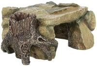TRIXIE Terrariendeko Felsplateau mit Baumstamm - diverse - 25 cm