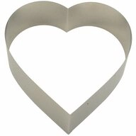 ST&Auml;DTER Backrahmen Herz 26 cm, Edelstahl