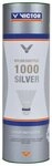 VICTOR Badmintonball Shuttle 1000 Nylon/Korkfuss Dose weiss 6er,...