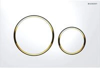 GEBERIT Bet&auml;tigungsplatten Sigma 20 f&uuml;r 2-Mengen-Sp&uuml;lung wei&szlig;/gold 115882KK1