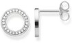 THOMAS SABO Paar Ohrstecker Kreise Gro&szlig; bunt oder wei&szlig;, mit Glas-Keramik...