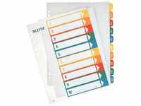 Leitz Register A4 1-10 volle Höhe PP farbig/transparent (12930000)