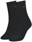 Tommy Hilfiger Socken TH WOMEN SOCK CASUAL 2P (2-Paar, 2 Paar) mit flacher Zehennaht