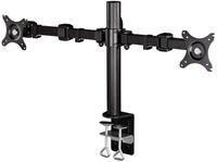 Hama Monitor-Halterung Dual Monitorarm mit 2x Schwenkarm Schwarz, (Schwenkbar