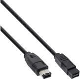 Inline FireWire Kabel, IEEE1394 6pol Stecker zu 9pol Stecker, schwarz, 3m