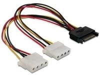Delock DeLOCK SATA 15pin > 2x 4pin Molex female 20cm Netzkabel