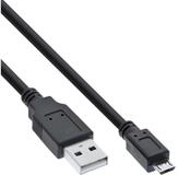 Inline Micro-USB 2.0 Kabel, USB-A Stecker an Micro-B Stecker, schwarz, 1,8m...