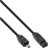 Inline FireWire Kabel, IEEE1394 4pol Stecker zu 9pol Stecker, schwarz, 1,8m