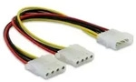 Delock DeLOCK Y-Cable Power > 2x 4pin Molex 0,11 m Netzkabel