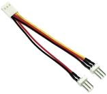 Inline InLine&reg; L&uuml;fter Adapterkabel, 3pol Molex BU an 2x 3pol Molex ST