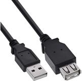 Inline USB 2.0 Verl&auml;ngerung, Stecker / Buchse, Typ A, schwarz, 5m USB-Kabel