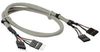 Inline USB 2.0 Verl., intern, 2x 4pol Pfostenstecker / Pfostenbuchse, 0,60m...