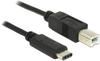 Delock USB 2.0 Kabel, USB-C Stecker > USB-B Stecker USB-Kabel