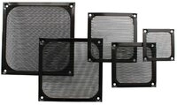 Inline L&uuml;ftungsschieber L&uuml;ftergitter, Aluminium Filter, 140x140mm, schwarz