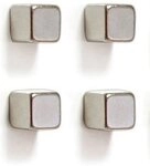 FRANKEN Magnet Magnete W&uuml;rfel 10x10x10mm VE=4 St&uuml;ck silber