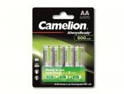 Camelion CAMELION NiMH-Mignon-Akku AlwaysReady, 600 mAh, 4 St&uuml;ck Akku-Set