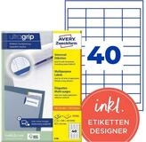 Avery Zweckform Etiketten 4780, 120 St&uuml;ck, Absender (48,5x25,4 mm),...