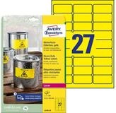 Avery Zweckform Etiketten Etiketten 63,5x29,6mm Folie wetterfest VE=540 St&uuml;ck...