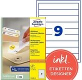 Avery Zweckform Etiketten C32266-25, 225 Ordner-Etiketten 30x190 mm,...