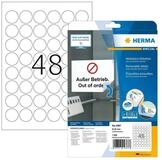 HERMA Etikett Abl&ouml;sbare Etiketten A4 &Oslash; 30 mm rund wei&szlig; Movables/abl&ouml;sbar...