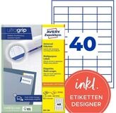 Avery Zweckform Etiketten 3657-200, 8800 St&uuml;ck, Absender (48,5x25,4 mm),