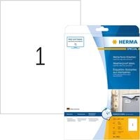 HERMA Etiketten Inkjet-Etiketten wei&szlig; wetterfest 210x297mm Special A4 VE=10...