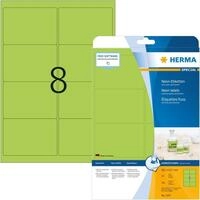 HERMA Etiketten Etiketten neon-gr&uuml;n 99,1x67,7mm Special A4 LaserCopy 160 St&uuml;ck