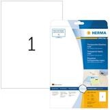 HERMA Etiketten HERMA Etiketten wetterfest transparent 210x297mm 25 Blatt 25...