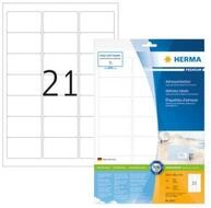 HERMA Etiketten Adressetiketten A4 wei&szlig; 63,5x38,1 mm Papier 210 St.