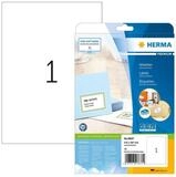 HERMA Etiketten HERMA Etiketten permanent wei&szlig; 210x297mm 10 Blatt 10 St&uuml;ck