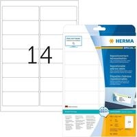 HERMA Etiketten Etiketten wei&szlig; Movables/abl&ouml;sbar 99,1x38,1mm Special A4...