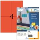 HERMA Etikettenpapier Herma Etiketten permanent haftend 105 x 148 mm rot 100 Bl...