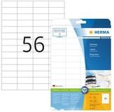 HERMA Etiketten HERMA Etiketten permanent wei&szlig; 52,5x21,2mm 25 Blatt 1400 St&uuml;ck