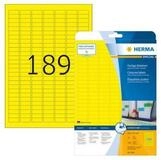 HERMA Etikett HERMA Farbige Etiketten A4 25.4x10 mm gelb Papier matt 3780 St.