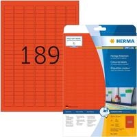 HERMA Etiketten Etiketten rot 25,4x10mm Special A4 VE=3780 St&uuml;ck
