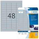 HERMA Etikett Herma Etiketten permanent haftend 45,7 x 21,2 mm Folie silber