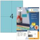 HERMA Etikettenpapier Herma Etiketten permanent haftend 105 x 148 mm blau 100 Bl 400
