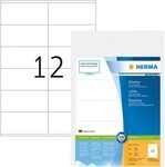 HERMA Etiketten Etiketten wei&szlig; 105x48mm Premium A4 VE=6000 St&uuml;ck