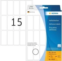 HERMA Etiketten Vielzwecketikett 20x50mm abl&ouml;sbar wei&szlig; VE=360 Etiketten