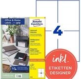 Avery Zweckform Etiketten 6124, 40 St&uuml;ck, Adresse (105x148 mm), selbstklebend