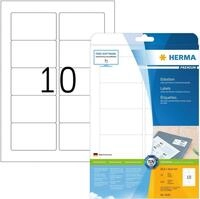 HERMA Etiketten Etiketten wei&szlig; 83,8x50,8mm Premium A4 VE=250 St&uuml;ck