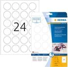 HERMA Etikett Herma Sicherheitsetiketten Folie stark haftend &Oslash; 40 mm weiss 25 Bl