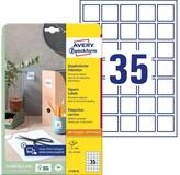 Avery Zweckform Etiketten QR-Etiketten 35x35mm VE=875 St&uuml;ck wei&szlig; blickdicht