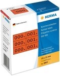 HERMA Etiketten Nummernetiketten dreifach selbstklebend rot/schwarz VE=3x1000...