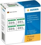 HERMA Etiketten Anlagenummern selbstklebend 2-fach Aufdruck gr&uuml;n VE=2x1000 St&uuml;ck
