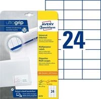 Avery Zweckform Etiketten Universal-Etiketten ultragrip 70x37 mm VE=720 Etiketten /