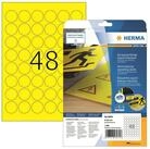 HERMA Etikett Herma Signal-Etiketten stark haftend wetterfest &Oslash; 30 mm Folie gelb 25