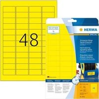 HERMA Etiketten Signal-Etiketten 45,7x21,2 mm gelb stark haftend Folie matt