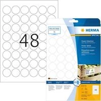 HERMA Etiketten Etiketten wei&szlig; 30 mm rund Power A4 VE=1200 St&uuml;ck